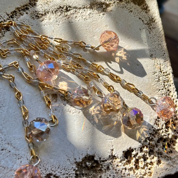 SOLD Vintage Swarovski Antique Rose, Gray, Clear Crystal Dangle Drop Earrings - Picture 16 of 16